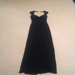 Floor length black formal dress